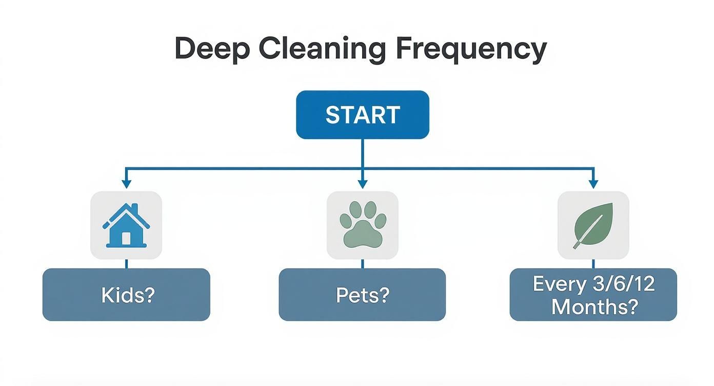 c399be67 1a1b 4023 9536 11e2756fbac3 Infographic about how often to deep clean house