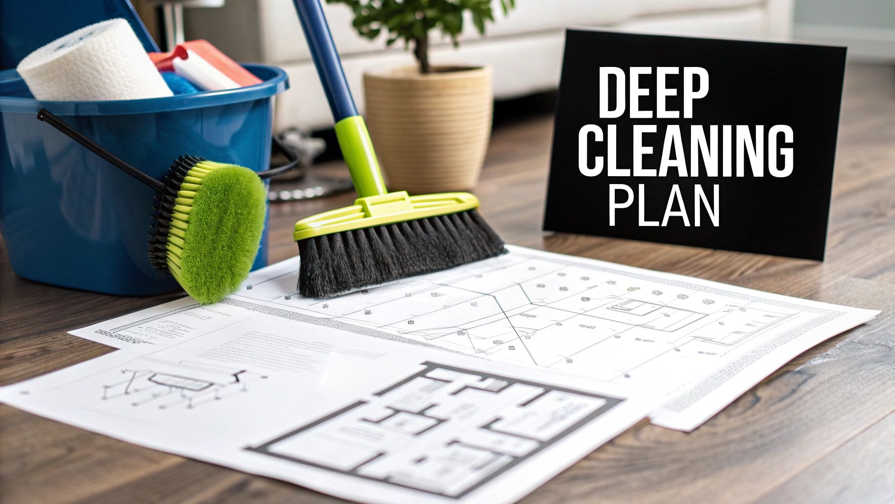 A person's hands in yellow rubber gloves holding a spray bottle and sponge, ready for cleaning.