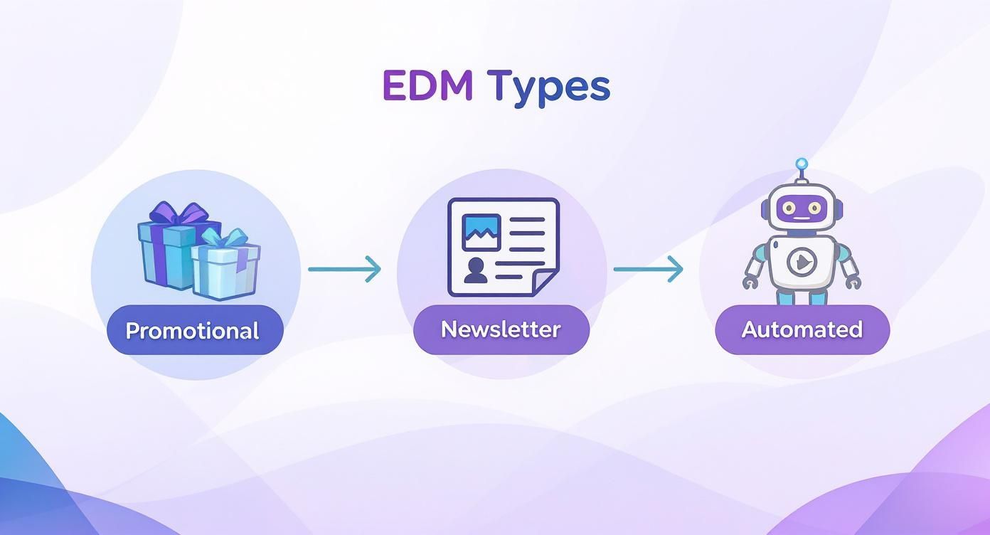 Infographic about what is an edm in marketing