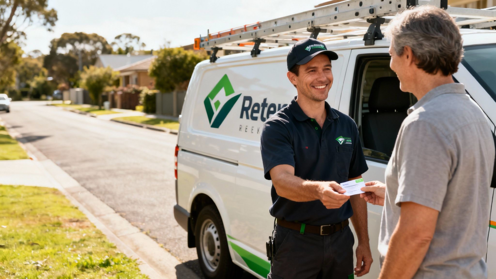 A branded work vehicle for a tradie, acting as a mobile billboard.