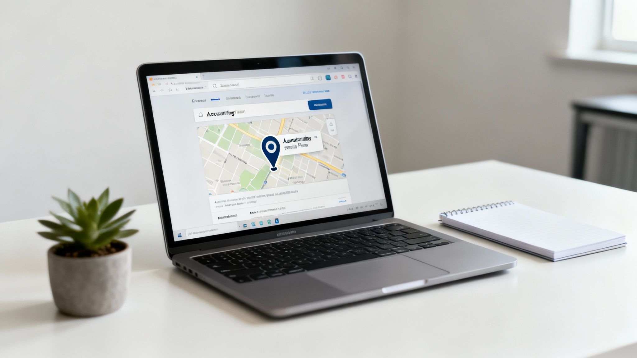 A person writing content on a laptop to build trust with clients
