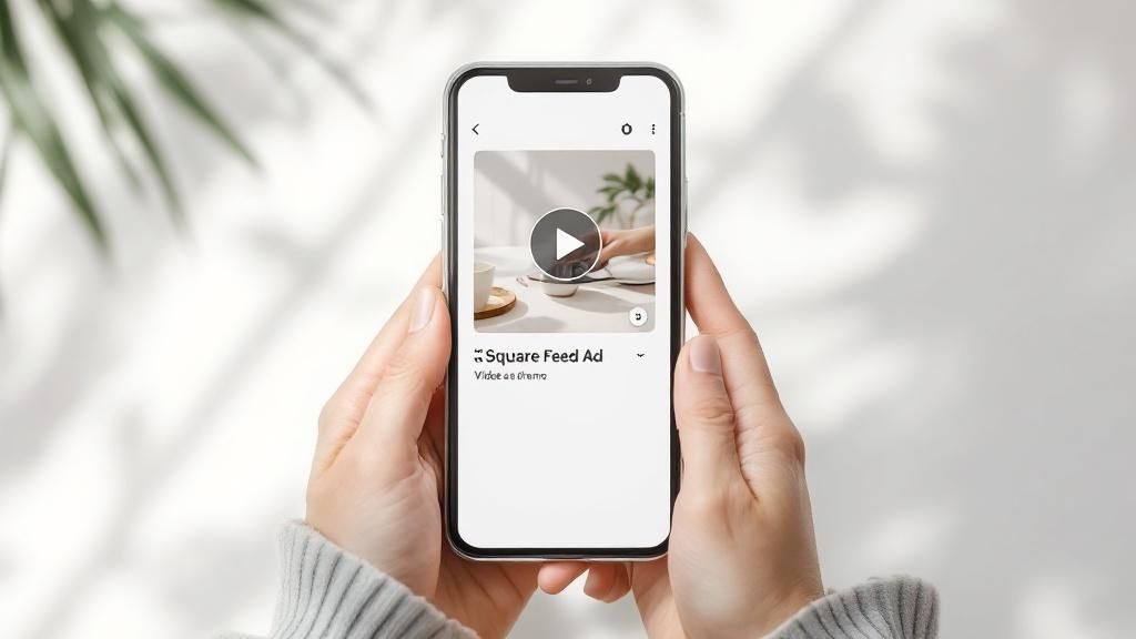 Facebook Video Feed Ad (1080 x 1080 px)