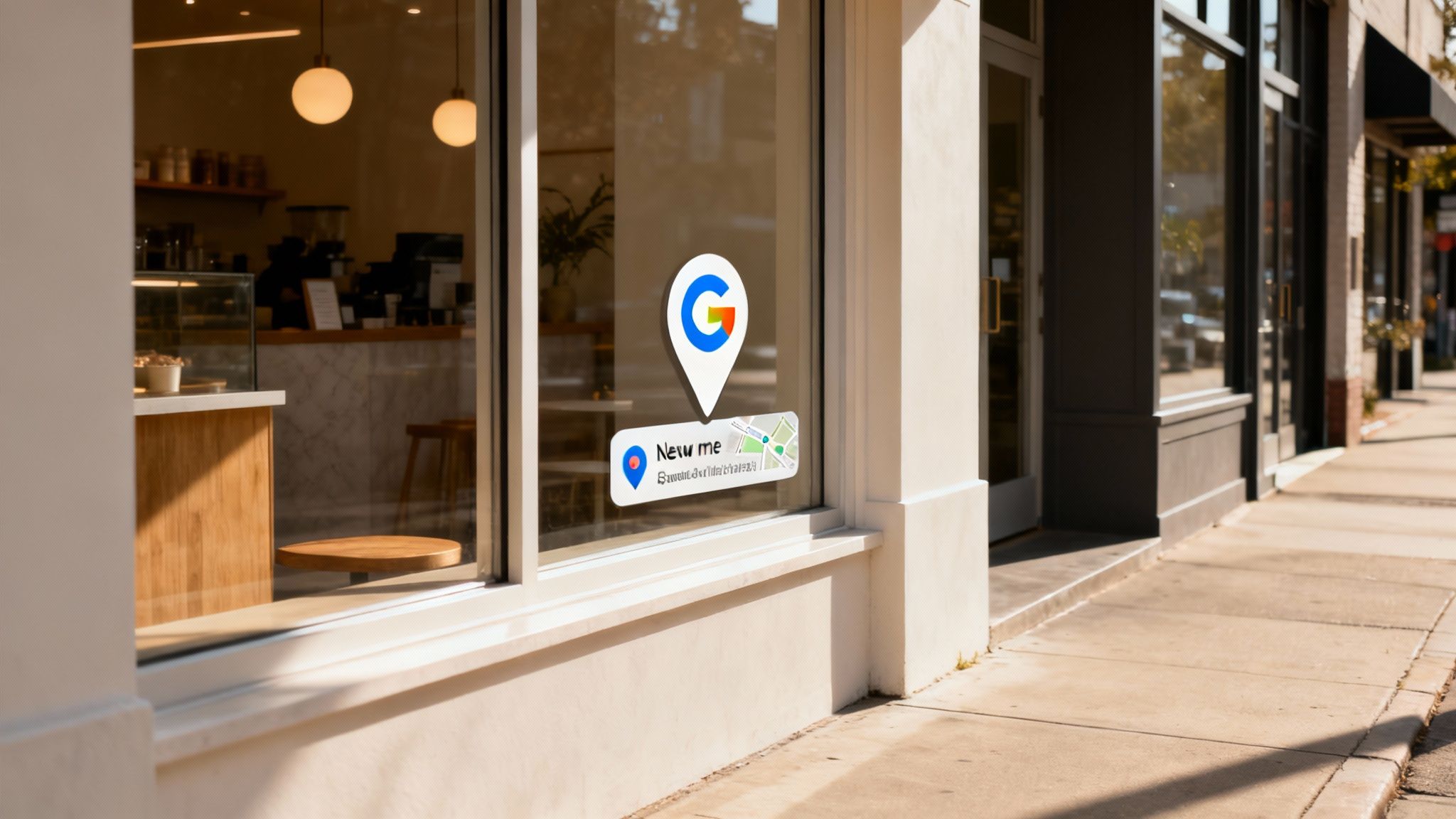 A person using a smartphone to search for local businesses on a map, representing local SEO for small business