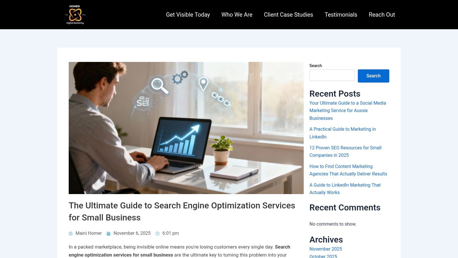 A visual representation of how optimising a Google Business Profile can lead to significant business growth, showing graphs and charts pointing upwards.