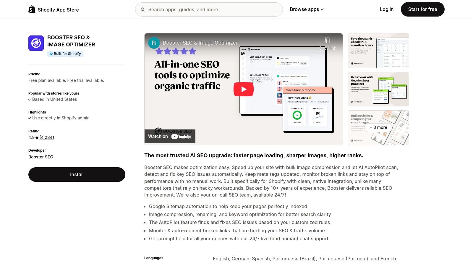 Shopify App Store – Booster SEO & Image Optimizer