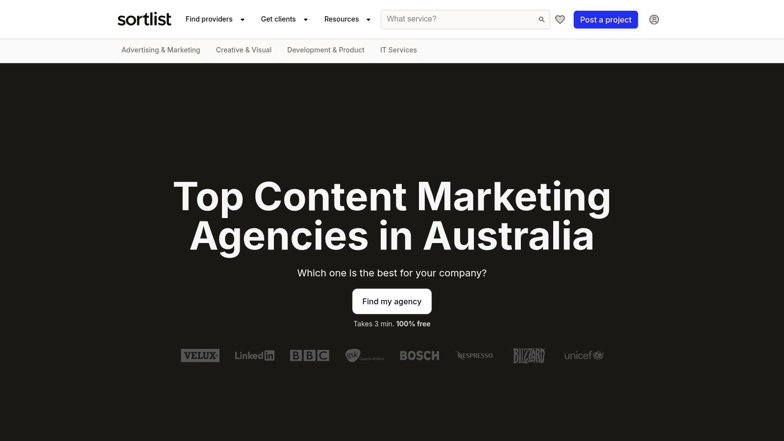 Sortlist – Content Marketing Agencies in Australia