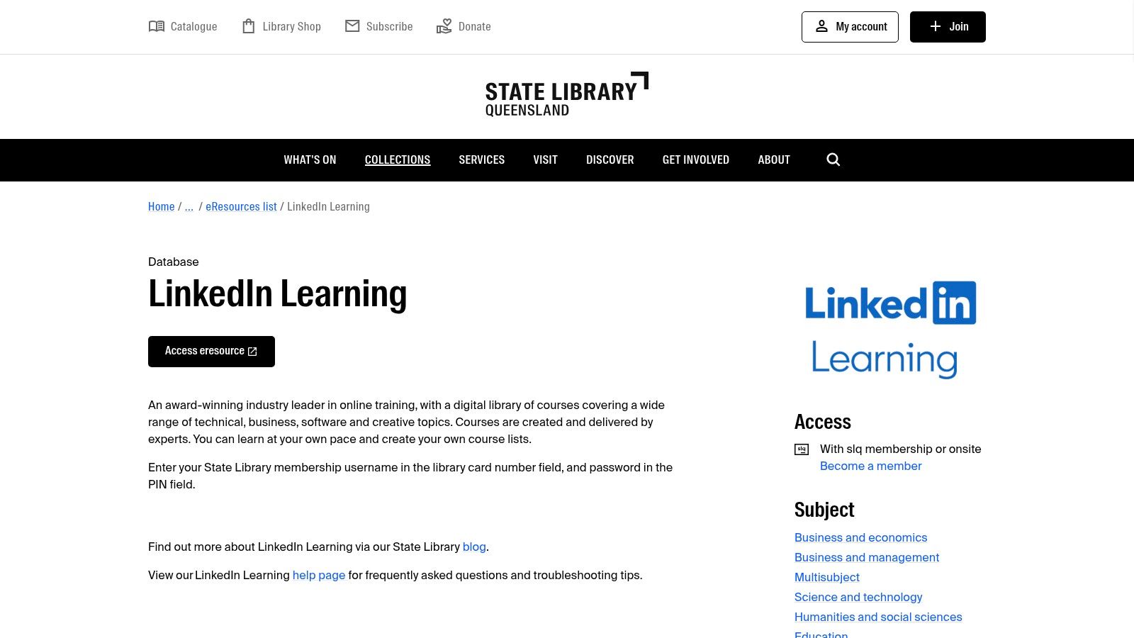State Library of Queensland — free LinkedIn Learning access