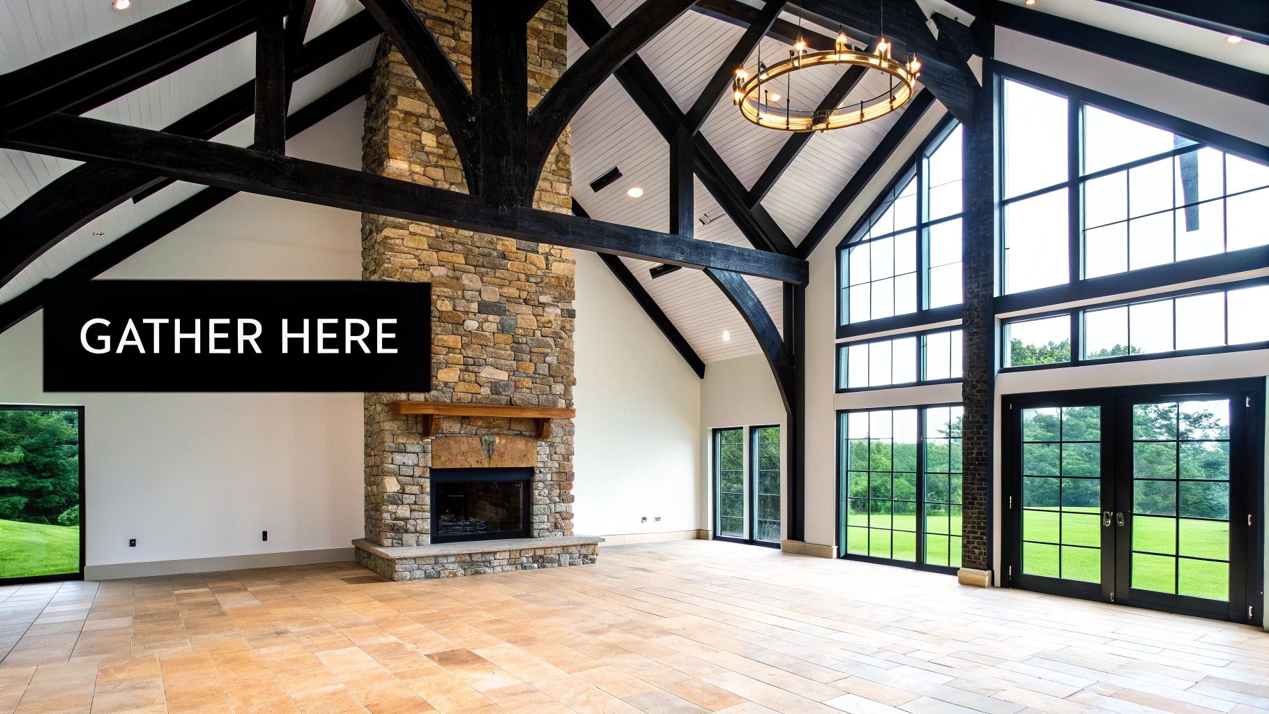 Dramatic Great Rooms with Monumental Fireplaces