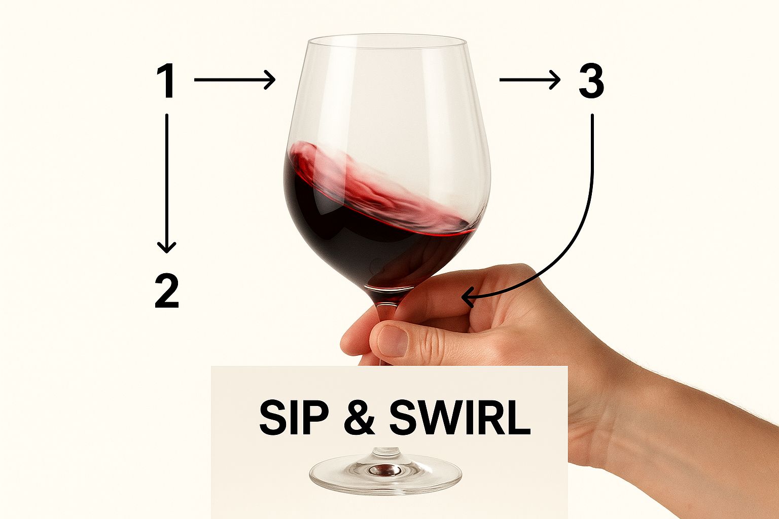 Infographic about wine tasting for beginners