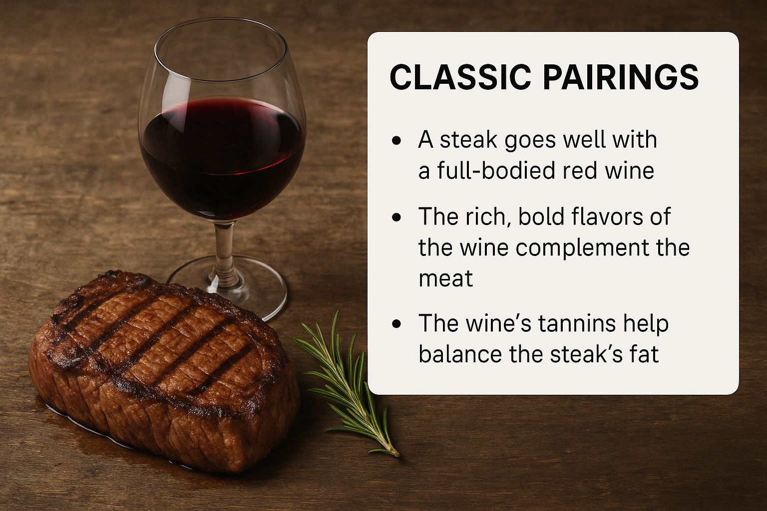 Infographic about wine pairing basics