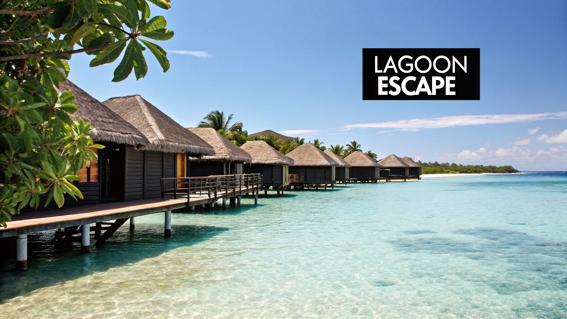 Overwater Bungalows in Bora Bora, French Polynesia