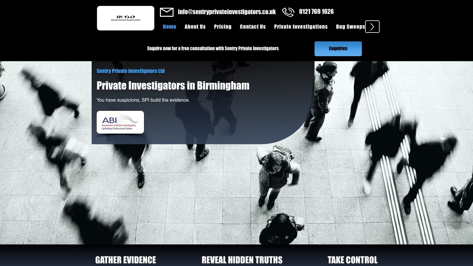 Sentry Private Investigators Ltd website