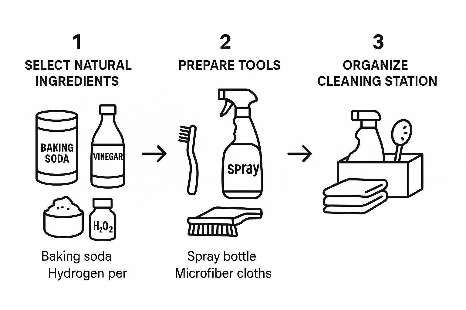 Infographic about how to clean grout naturally