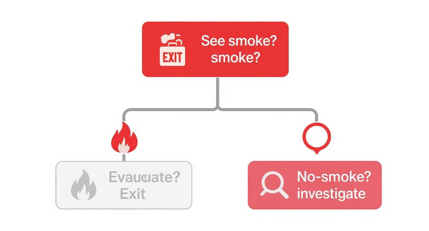 Infographic about burnt smell in house