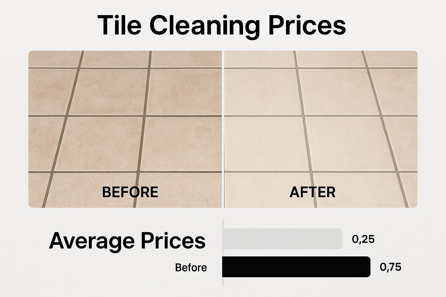 Infographic about cost to clean tile and grout