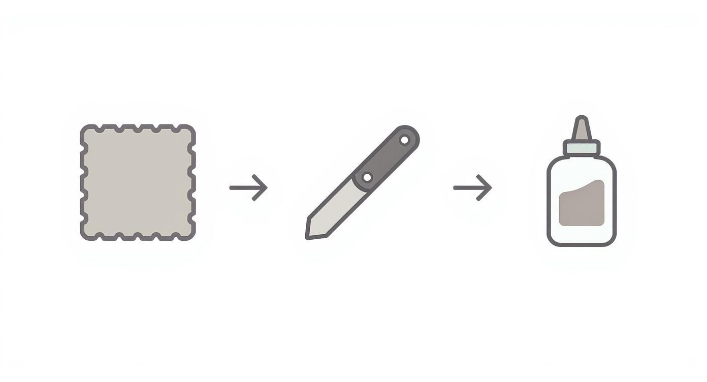 Infographic about carpet hole repair