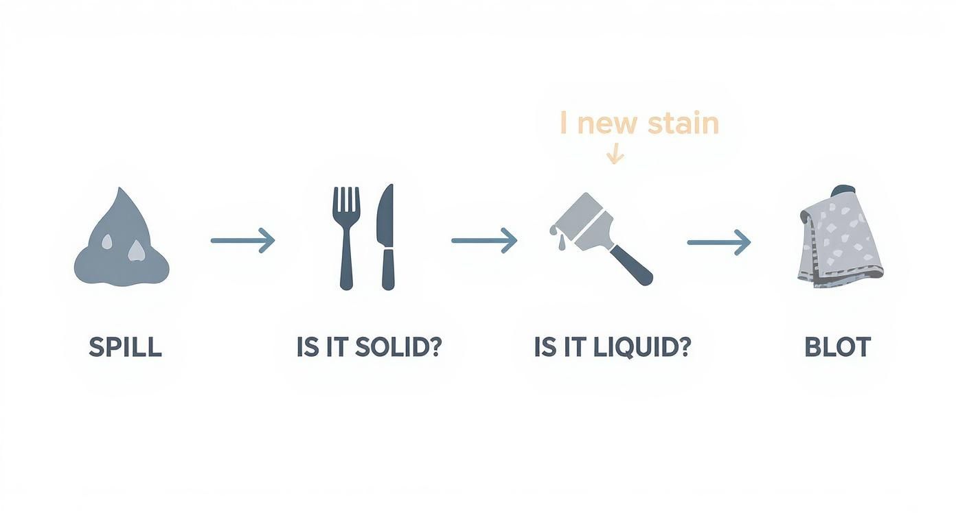 Infographic about how to remove furniture stains