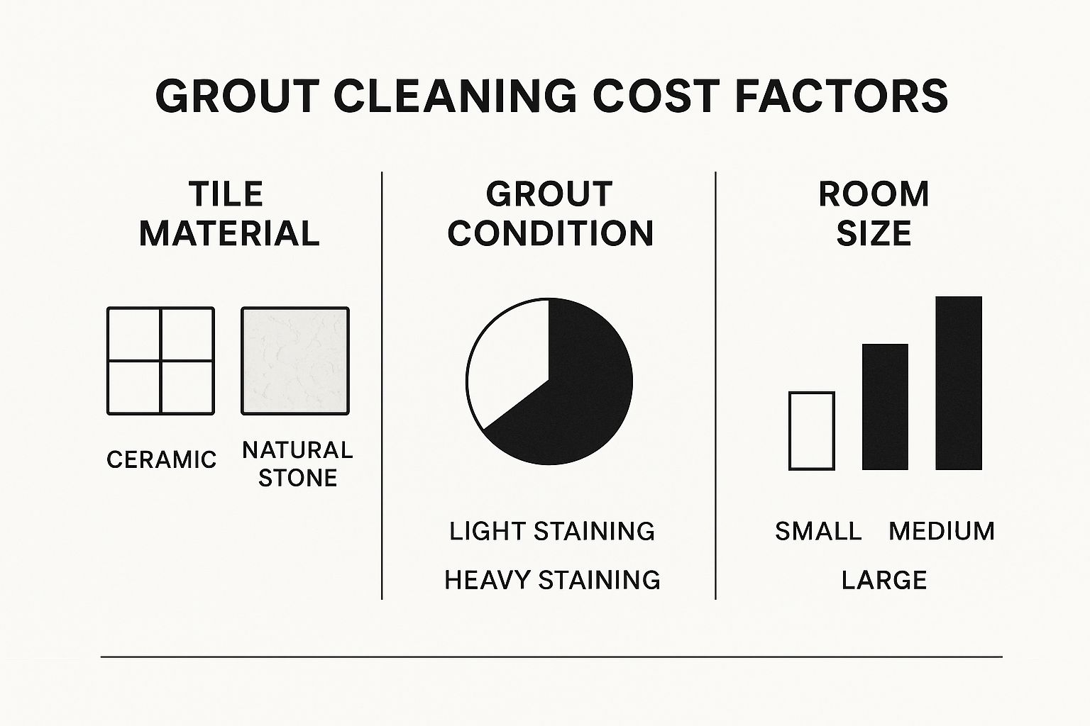 Infographic about tile grout cleaning cost