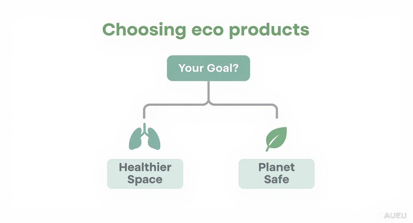 Infographic about eco friendly commercial cleaning products