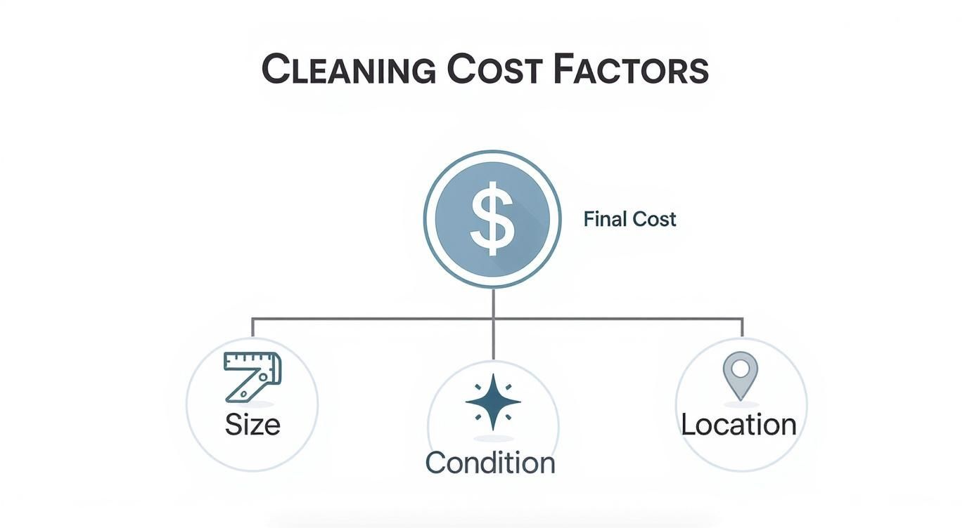Infographic about cost of house cleaning
