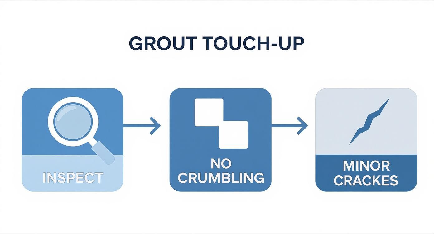 Infographic about can you regrout over old grout