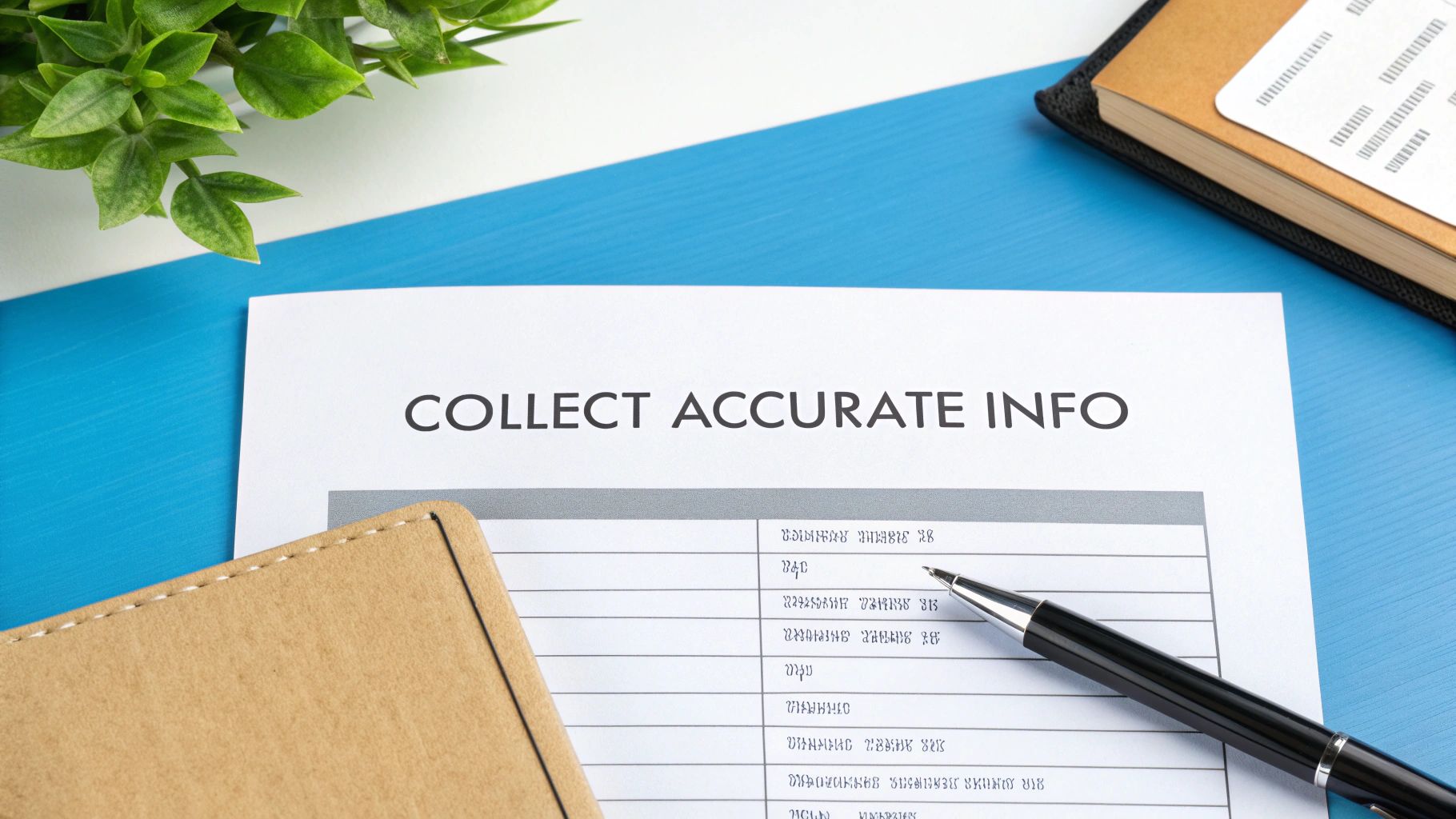 An organised desk with a tenancy application form, pen, and a laptop, ready for a landlord to begin the referencing process.