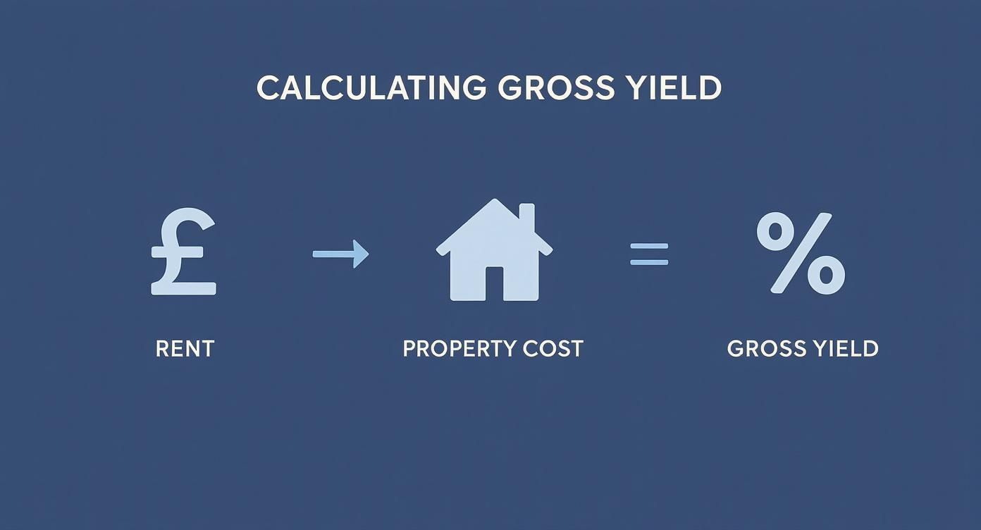 Infographic about how to calculate property rental yield