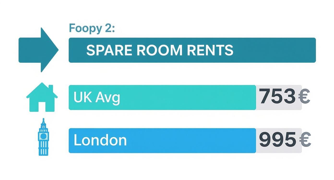 Infographic about spare room to rent