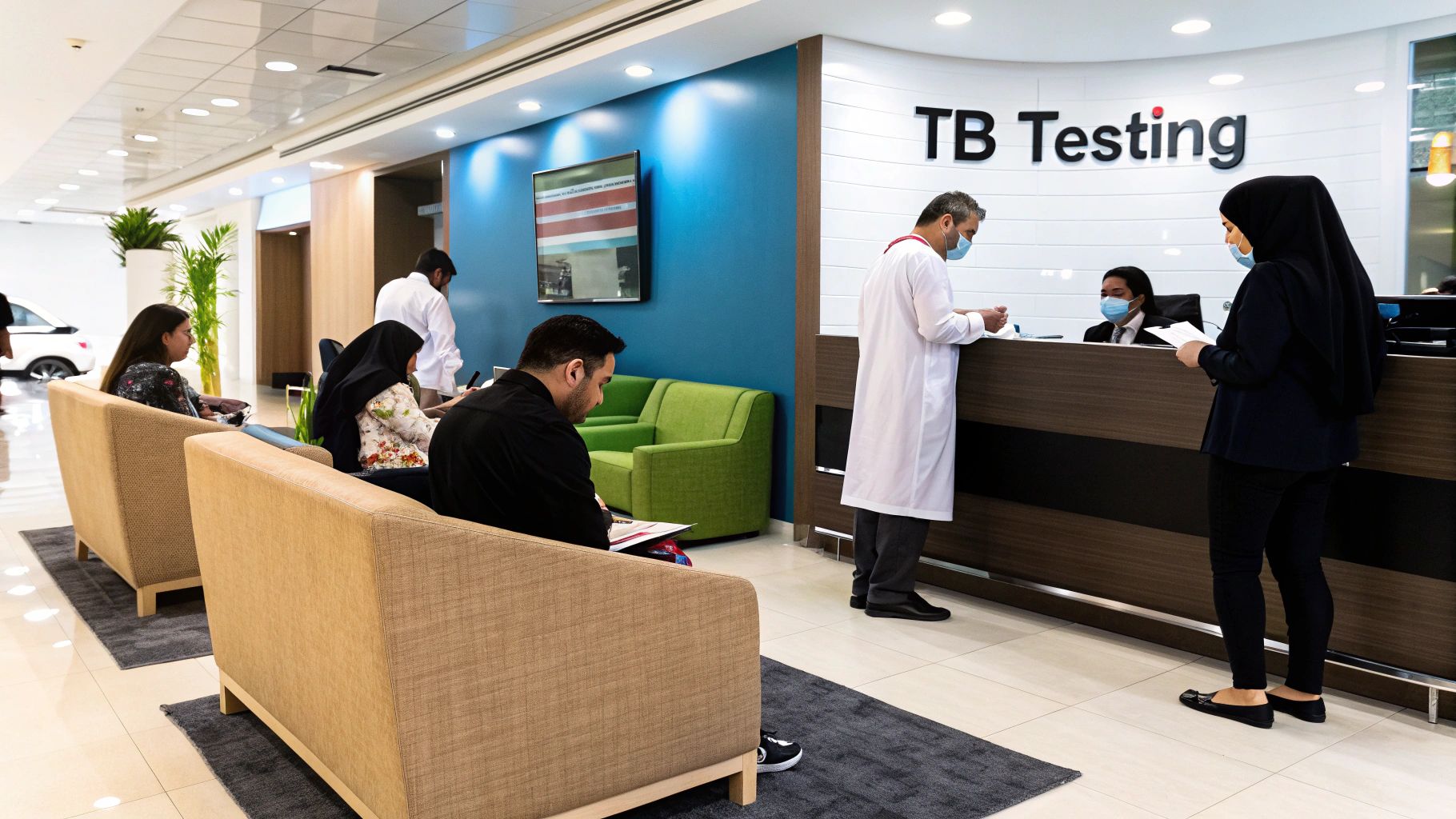 A healthcare professional reviewing a medical document, symbolizing the visa process in Dubai