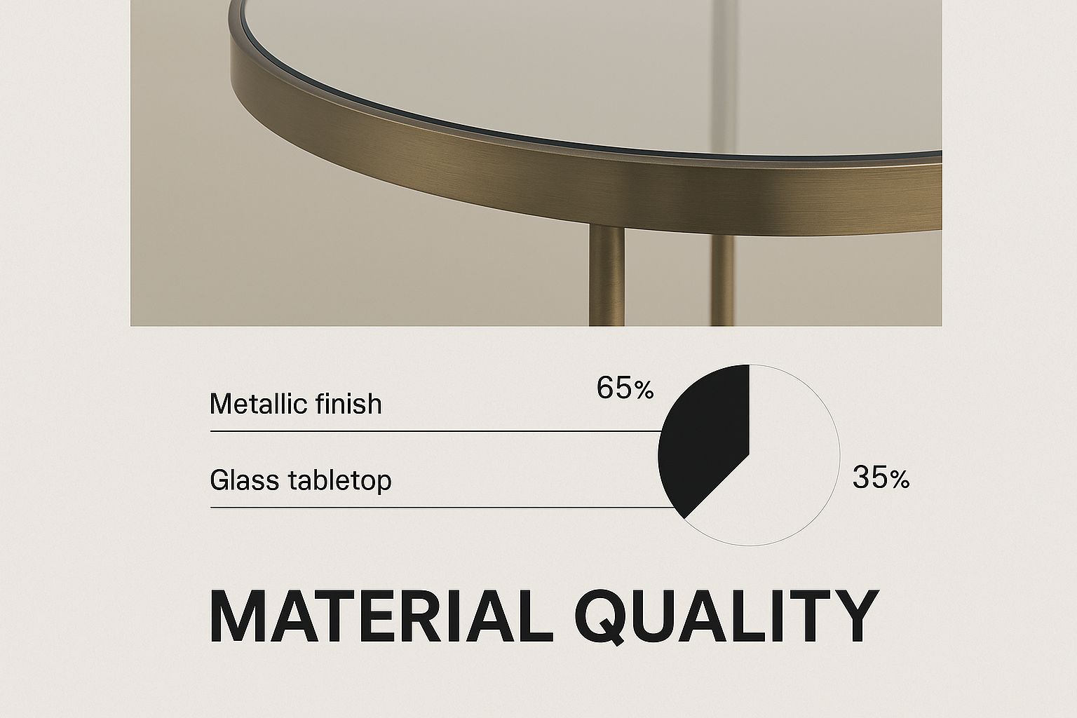 Infographic about gold cocktail table