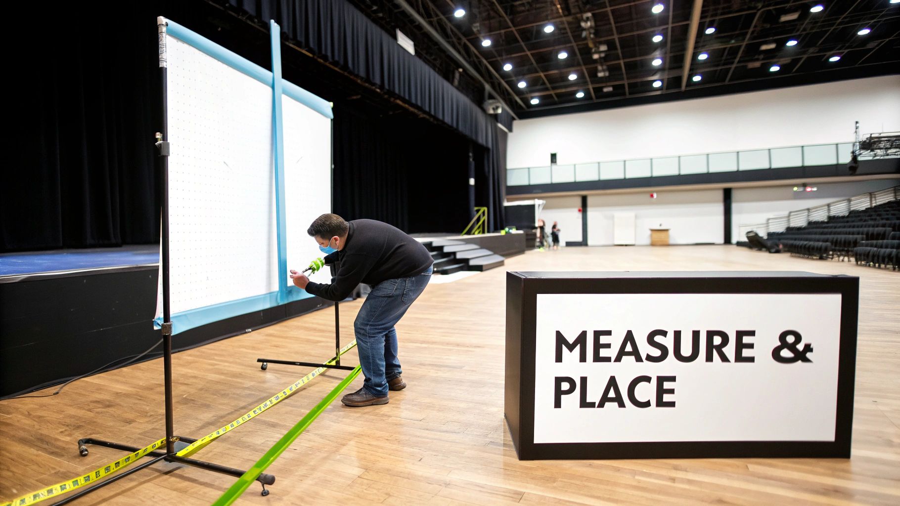 A beautifully sized and placed floral backdrop at an outdoor event.