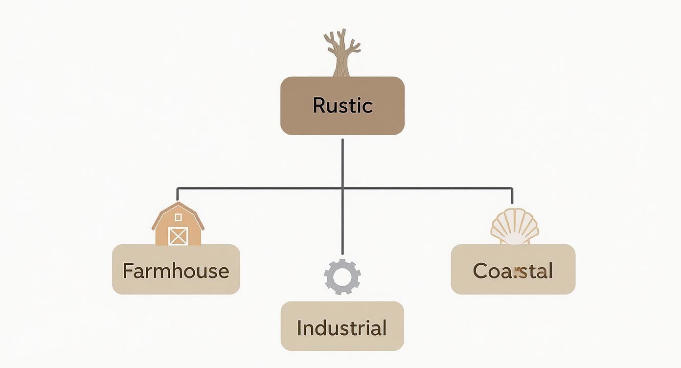 Infographic about rustic cocktail table