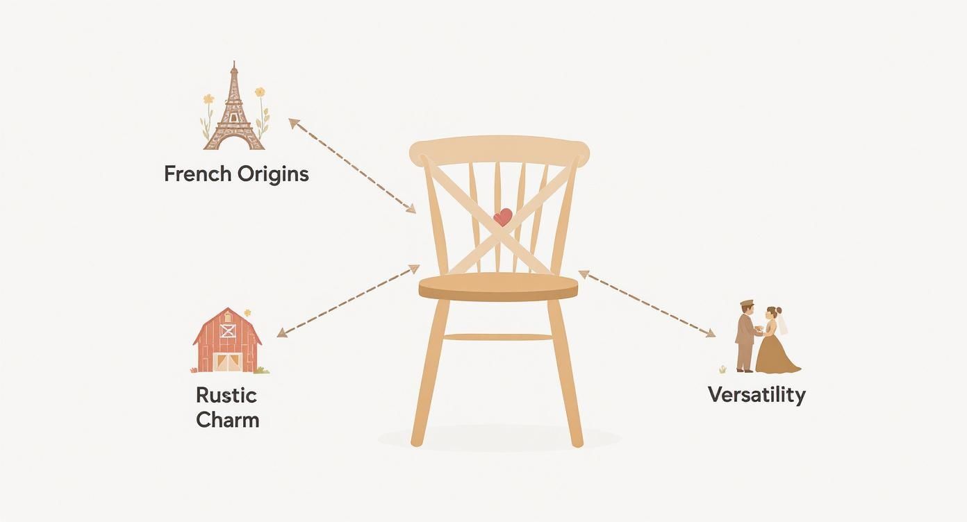 Infographic about cross back chairs