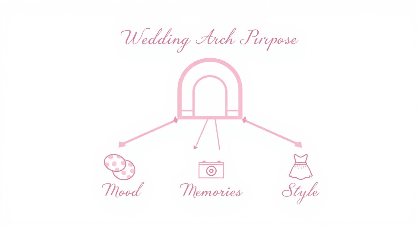 Infographic about arch for wedding