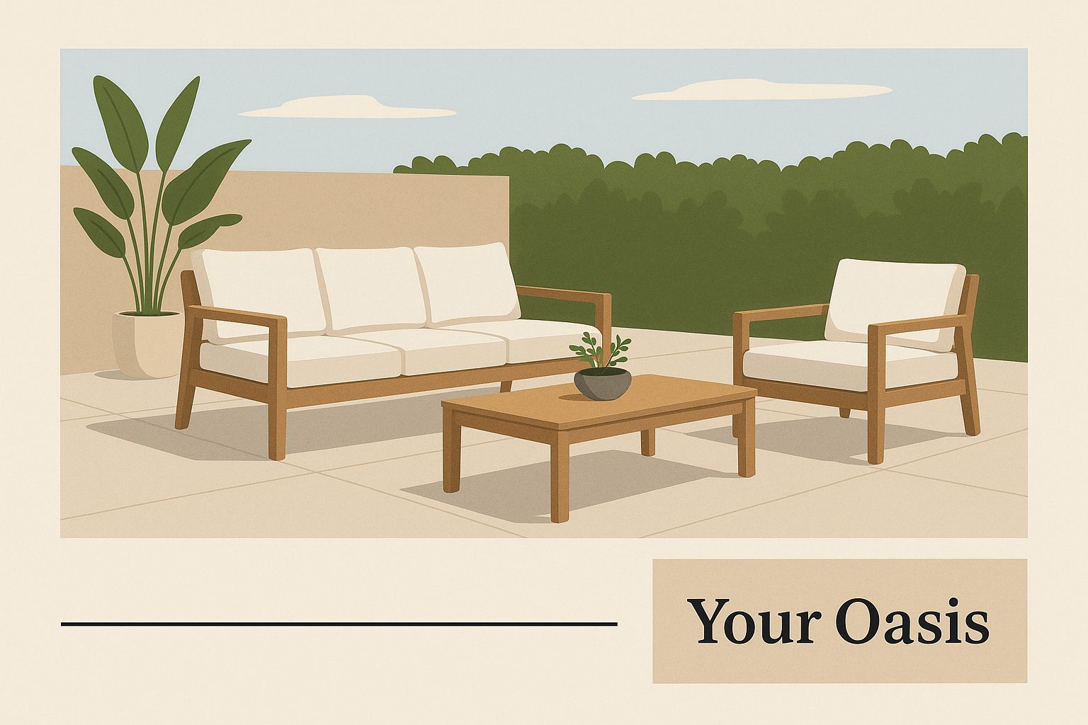 Infographic about outdoor lounge sets