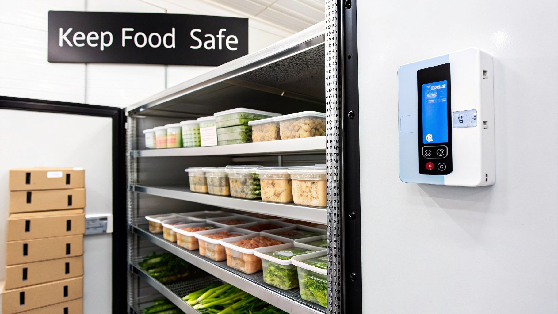 Mobile fridge loaded with produce