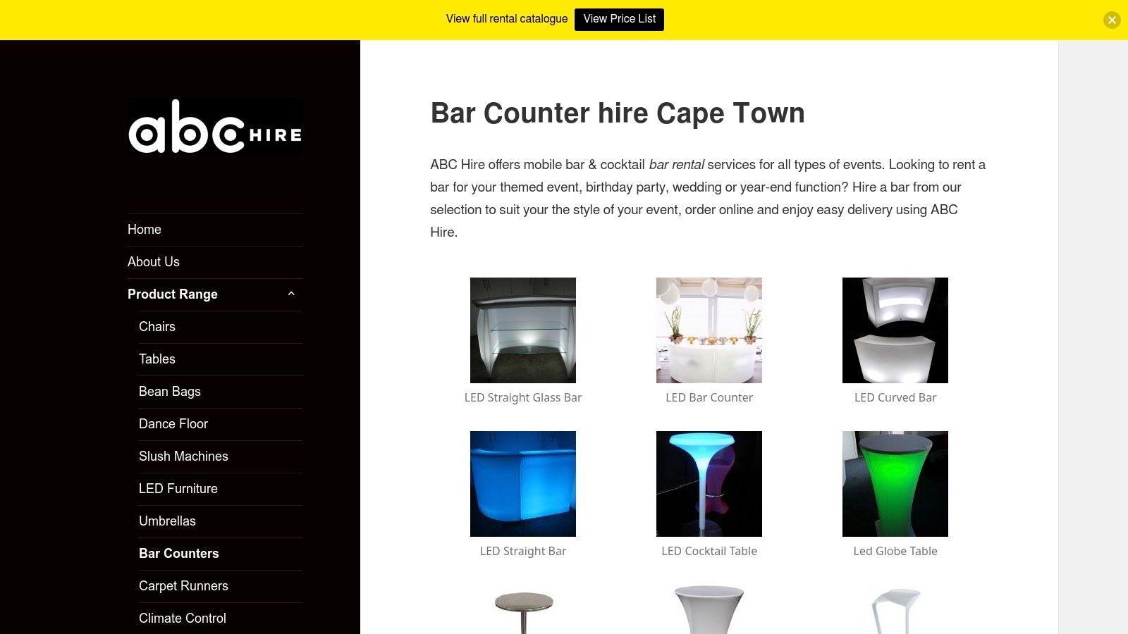 Bar Counters – ABC Hire