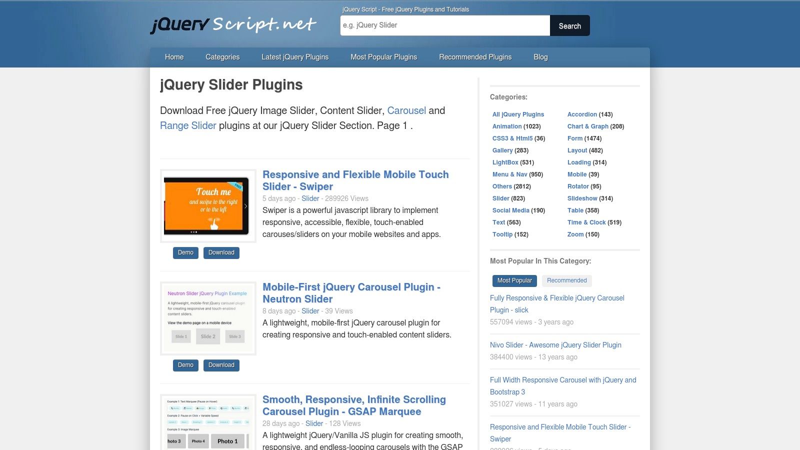 jQueryScript.net (Slider section)