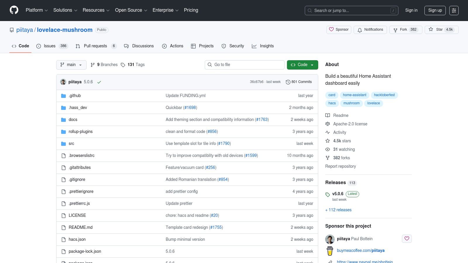 Mushroom (custom cards for dashboards)