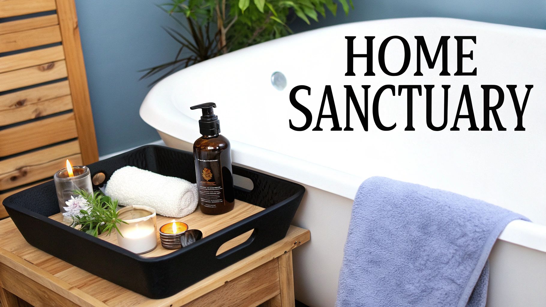 A pregnant woman smiling as she lights a calming candle at home.