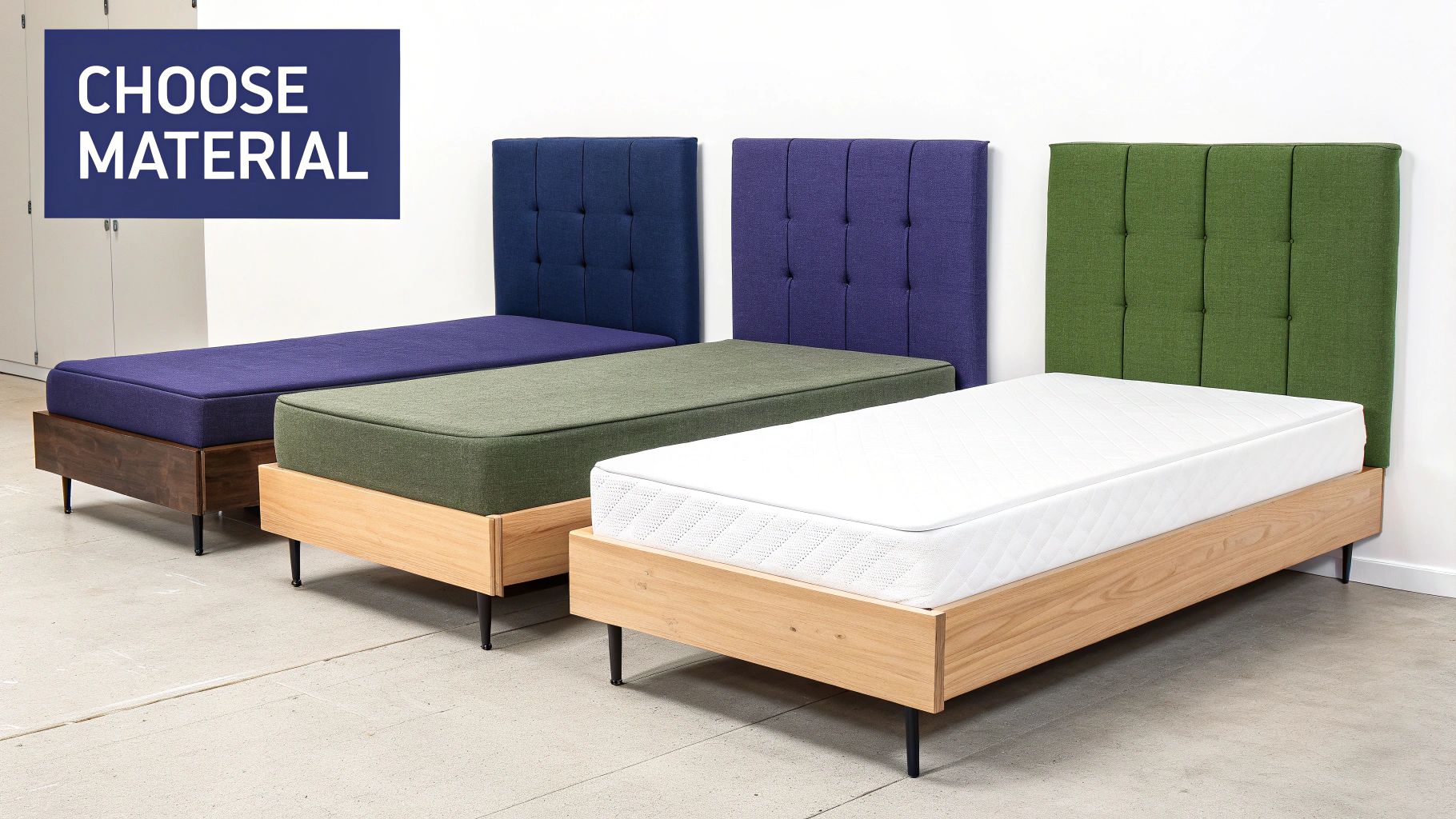 A stylish double bed base with storage in a well-decorated bedroom.