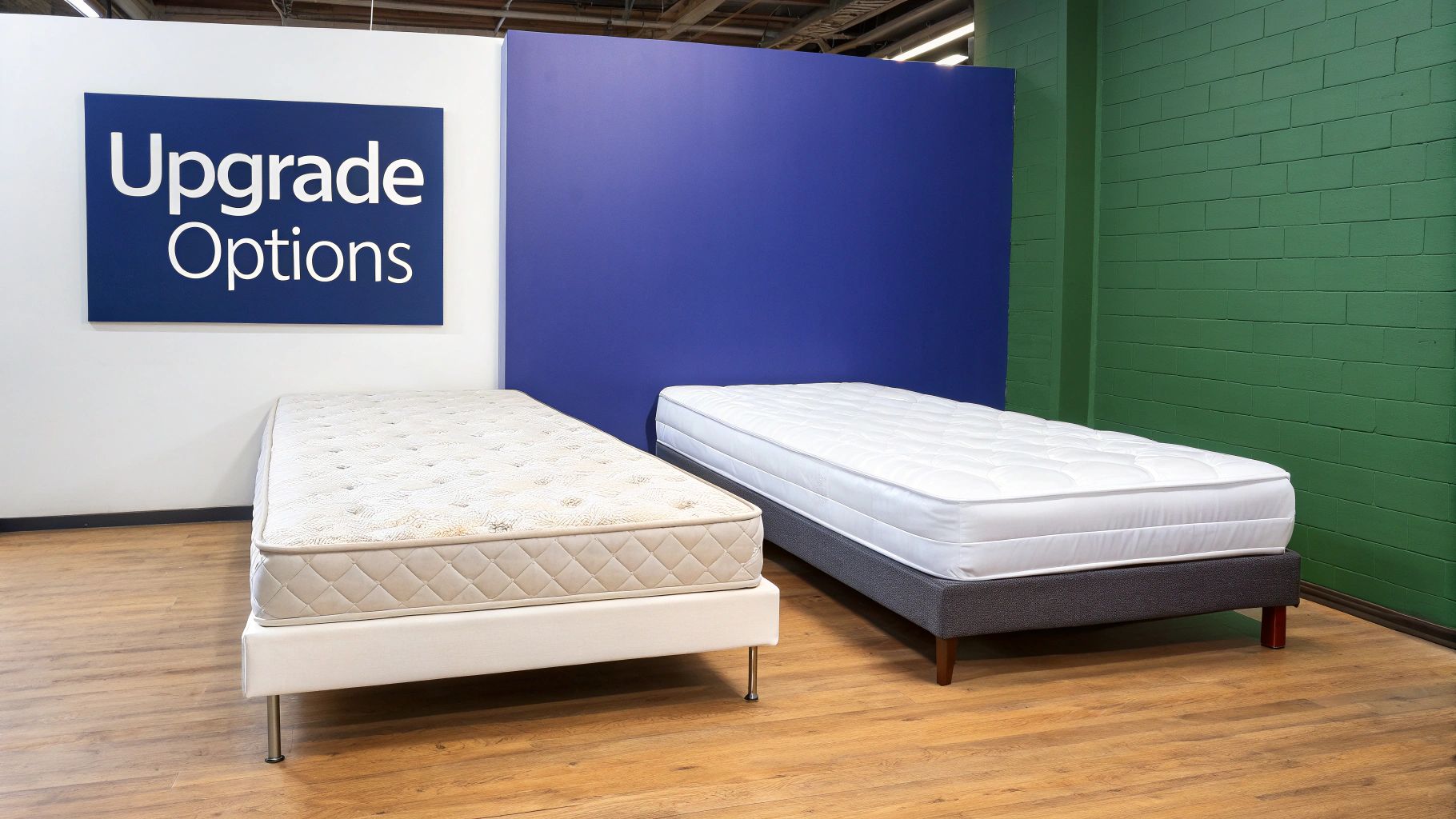 A comfortable King Single bed neatly made with modern grey bedding.