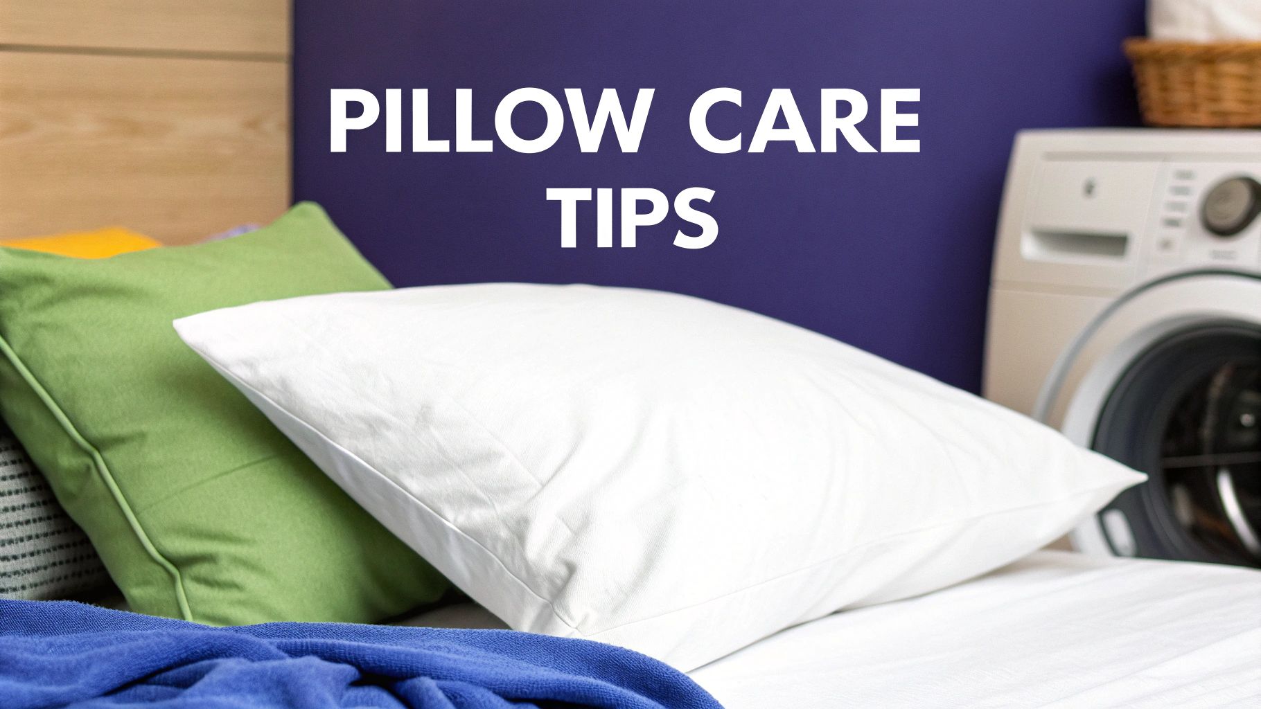 A neatly made bed showcasing a clean, fluffy pillow.