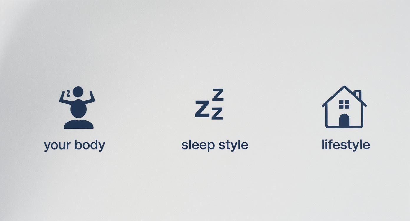 Infographic about how to choose a mattress