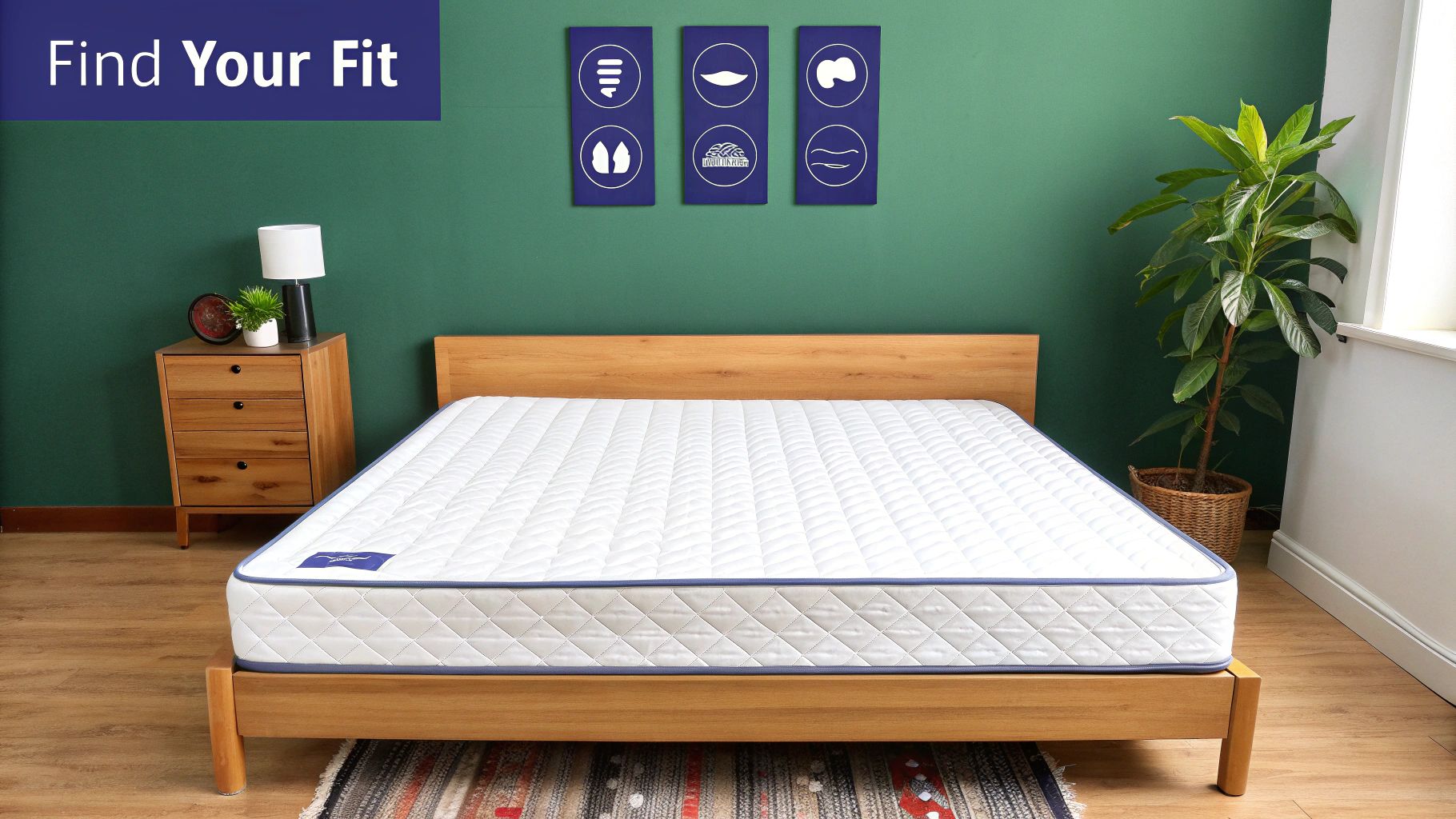 Person sleeping peacefully on their side in a well-lit bedroom