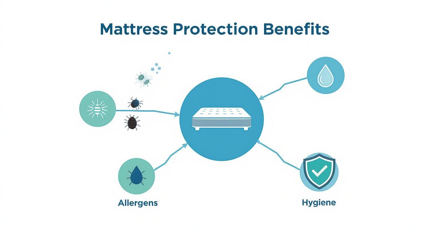 Infographic about waterproof mattress protector nz