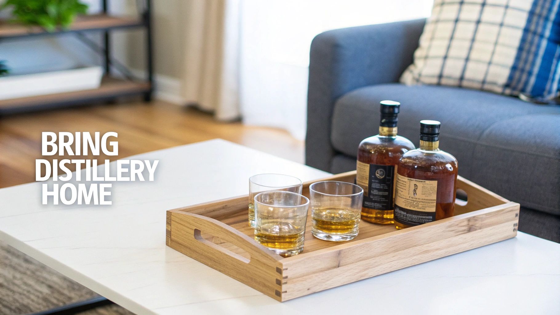 friends enjoying a whiskey tasting at home