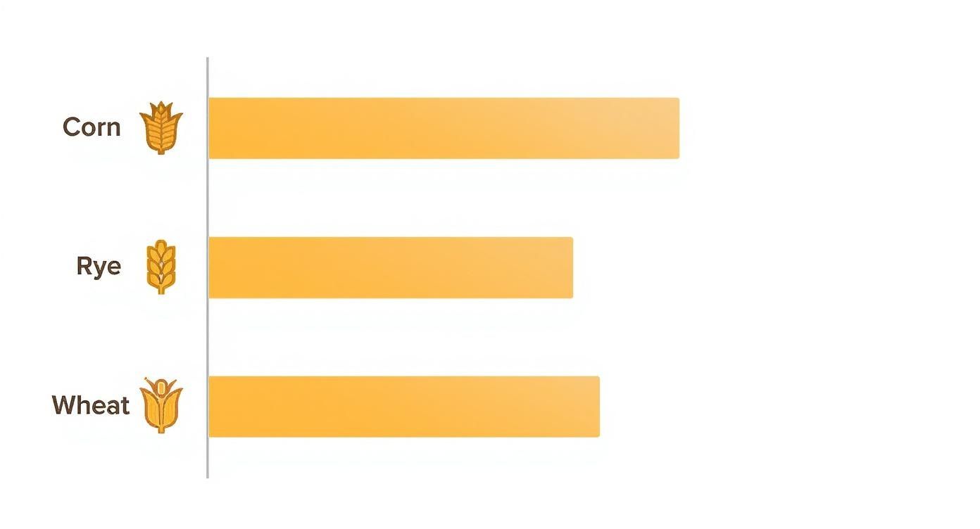 Infographic about bourbon grain bill