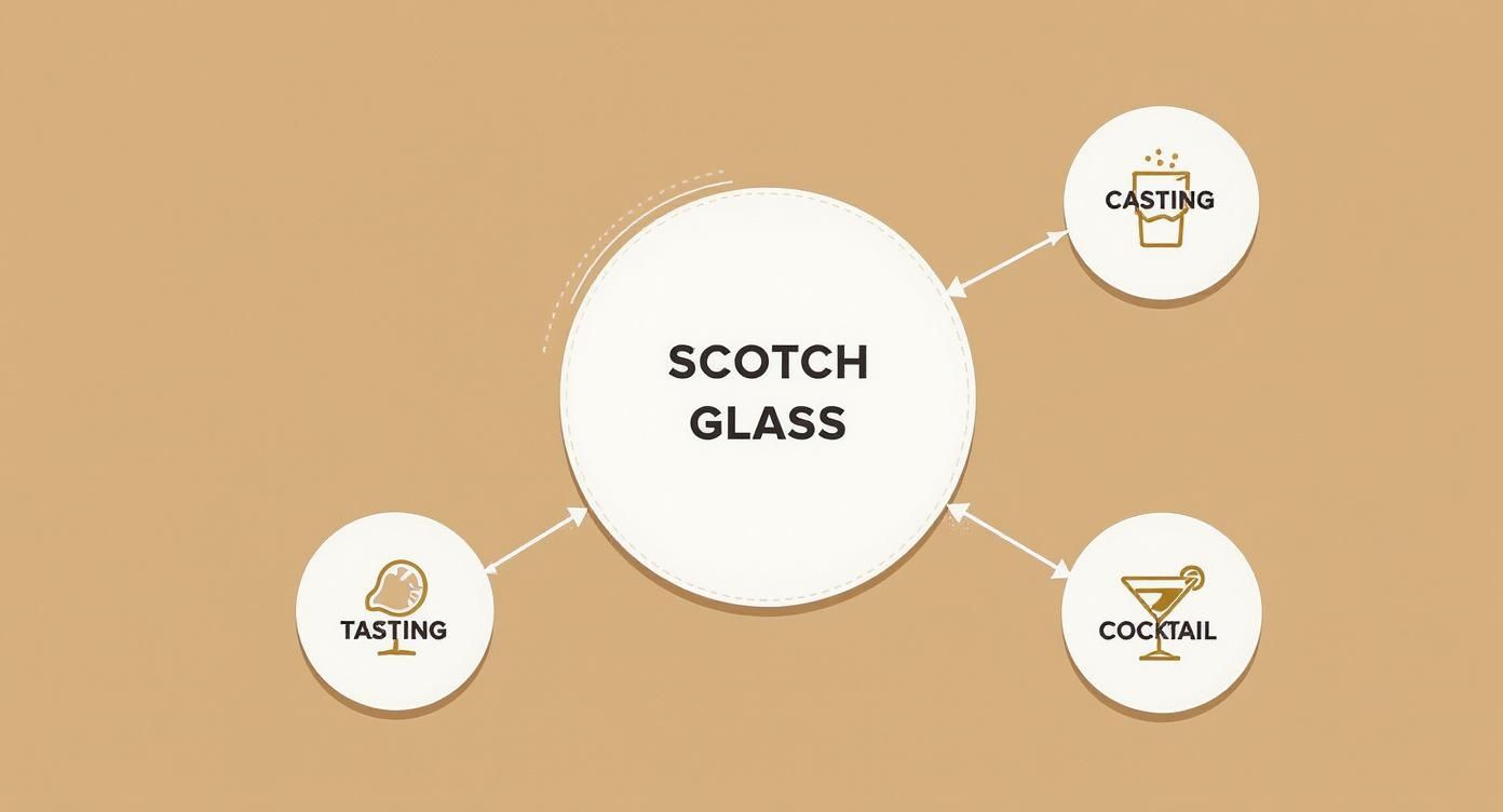 Infographic about best glasses for scotch whiskey