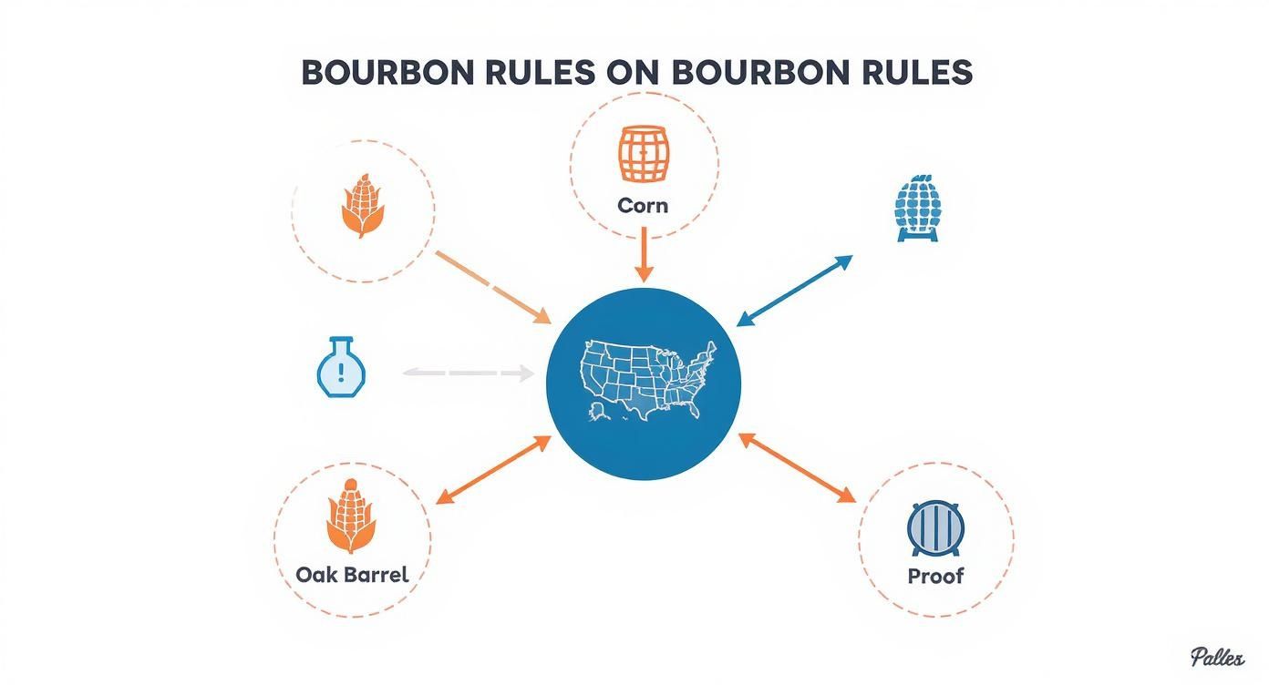 Infographic about types of whiskey bourbon